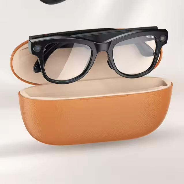 Big Large Battery Charger case Boxes Smart Glasses 8MP Camera Video Recording AI Photo Recognition Translation Voice Sunglasses