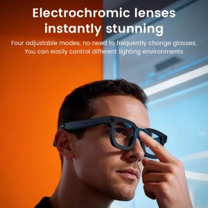 AI Smart Glasses with Camera 4-level Electrochromic Sunglasses 8MP Camera Glasses Real Time Translation ChatGPT AI Assistant