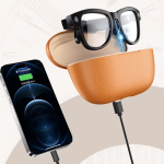 M02 Ultra Smart Glasses Black Technology HD 800W Pixel Magnetic with Charging Case Touch Button Control AI Photo Recognition M02