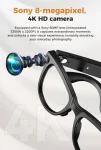 M02 Ultra Smart Glasses Black Technology HD 800W Pixel Magnetic with Charging Case Touch Button Control AI Photo Recognition M02