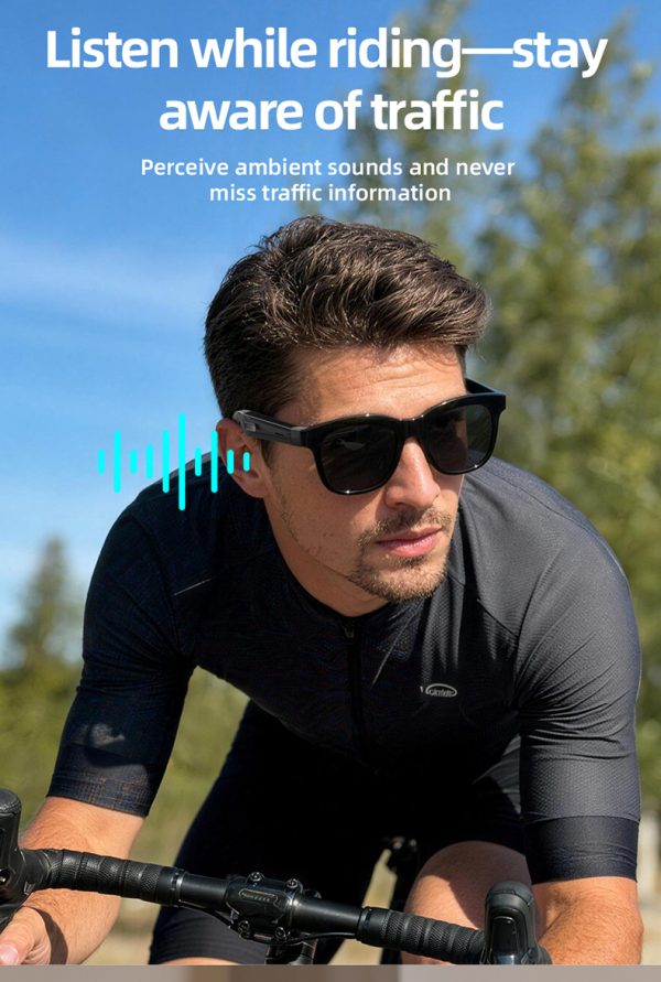 F09 NEW AI Translate Wireless Call FM Smart Glasses Men Women Music Player TWS Eyeglasses UV Protection Sunglasses Waterproof