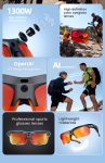 E08 1300w High Definition Camera Video WiFi Image Transfer Sunglasses Video Record AI Intelligent Q&A Wearable Headset Oem