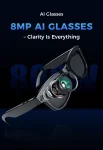 Factory Price Oem AI Smart Glasses Camera 500W HD Photo Taking Navigation Translation Video Recording Call Ultra Touch Button