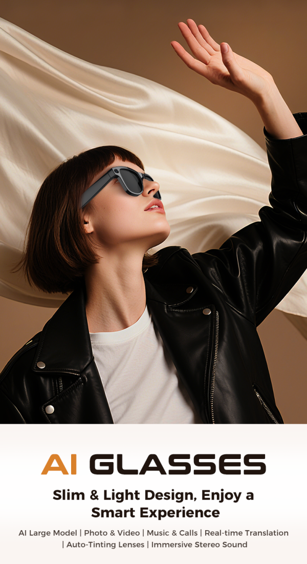 M02S Smart Glasses Camera 800w HD Camera Technology Photo Sunglasses Video Recording Translation Music Phone Call AI Glasses M02