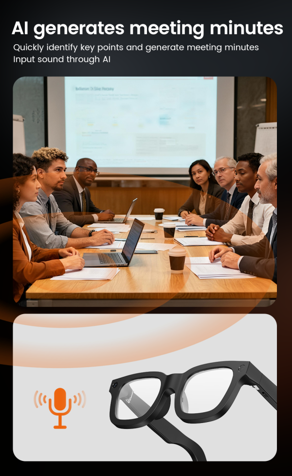 E02C E03C E09C Smart Glasses HD Photo Video Record Open AI Real-time Translation Touch Photochromic Lenses  Call Music Glasses