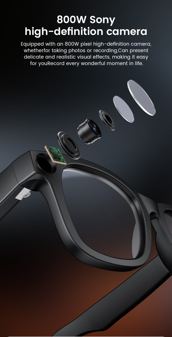 Top Quality Smart Glasses Electrochromic Lens 1080p HD Shooting AI Assistant Real-time Translation Wearable Smart Sunglasses