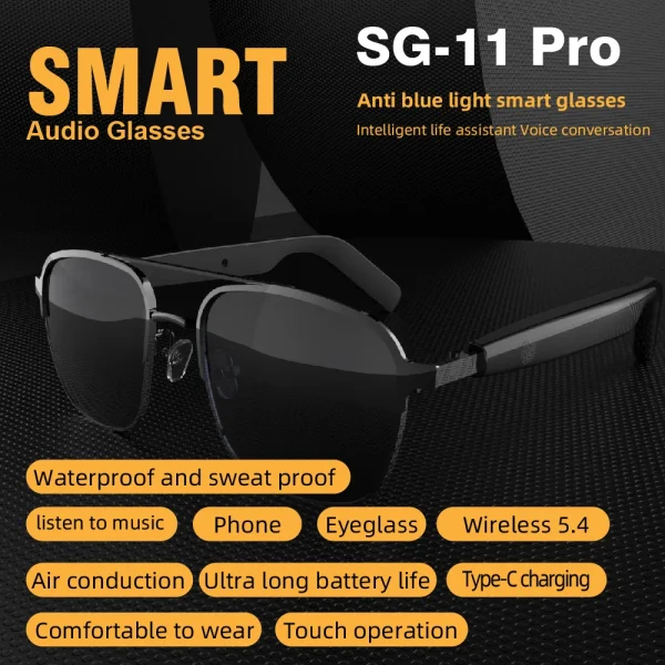SG11PRO Factory Price Discount Promotion Intelligent AI Smart Glasses Wireless Smart Glasses XG88PRO M6PRO Smart Sunglasses