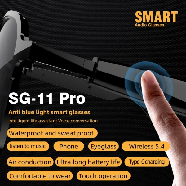 SG11PRO Factory Price Discount Promotion Intelligent AI Smart Glasses Wireless Smart Glasses XG88PRO M6PRO Smart Sunglasses