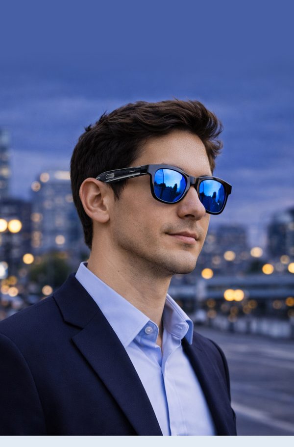 F09 NEW AI Translate Wireless Call FM Smart Glasses Men Women Music Player TWS Eyeglasses UV Protection Sunglasses Waterproof
