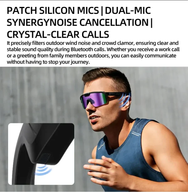 Q01 Outdoor Sport Cycling Smart Video Glasses Sunglasses UV Protection WiFi Transmission 1080P Video Cycling Smart Glasses