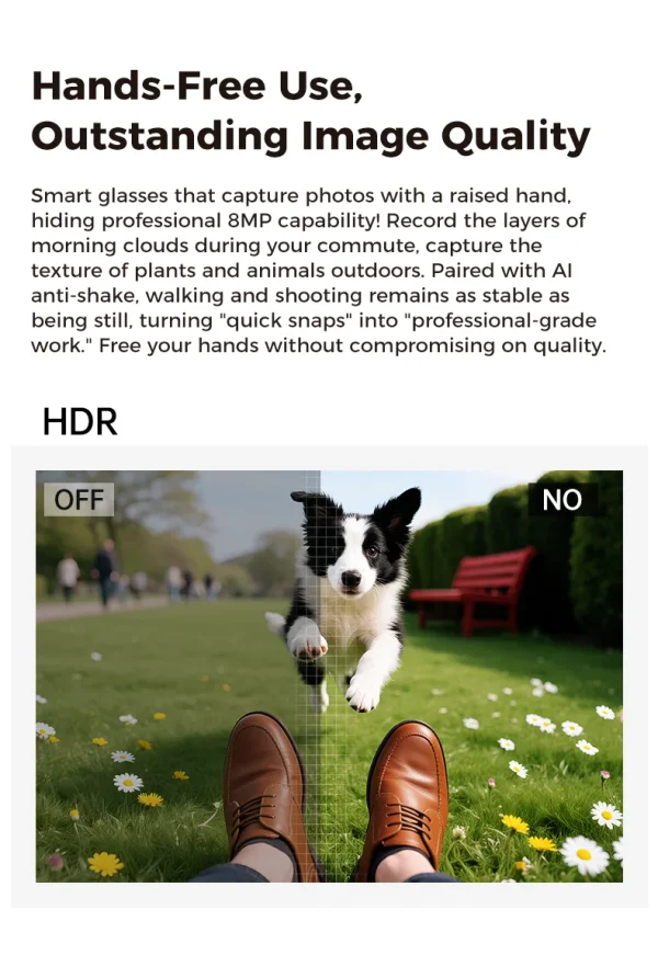 M02 Ultra Smart Glasses Black Technology HD 800W Pixel Magnetic with Charging Case Touch Button Control AI Photo Recognition M02