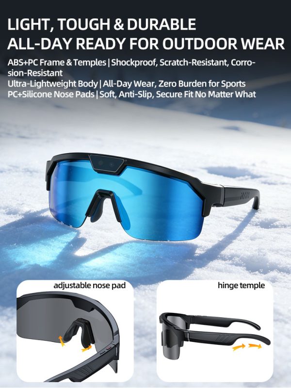 Q01 Outdoor Sport Cycling Smart Video Glasses Sunglasses UV Protection WiFi Transmission 1080P Video Cycling Smart Glasses