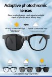 F09 NEW AI Translate Wireless Call FM Smart Glasses Men Women Music Player TWS Eyeglasses UV Protection Sunglasses Waterproof