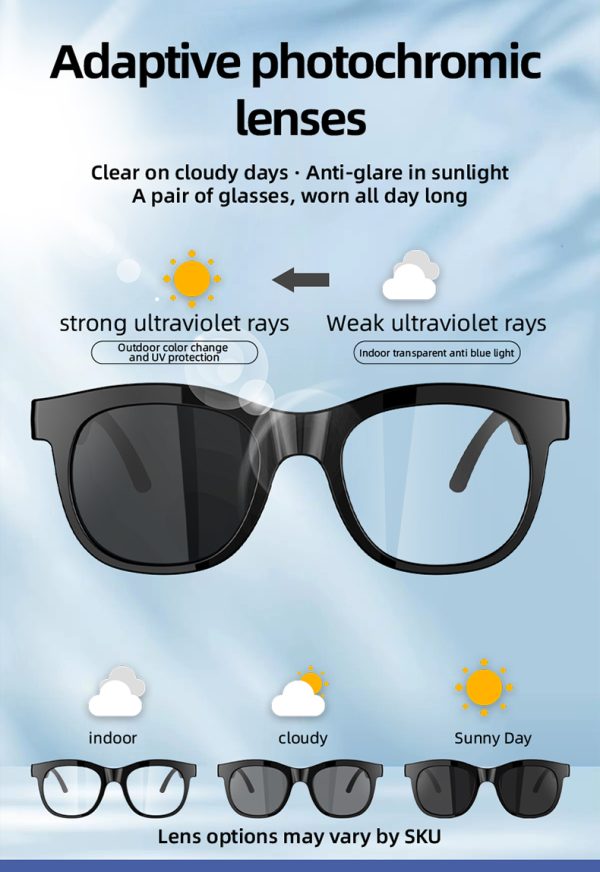 F09 NEW AI Translate Wireless Call FM Smart Glasses Men Women Music Player TWS Eyeglasses UV Protection Sunglasses Waterproof