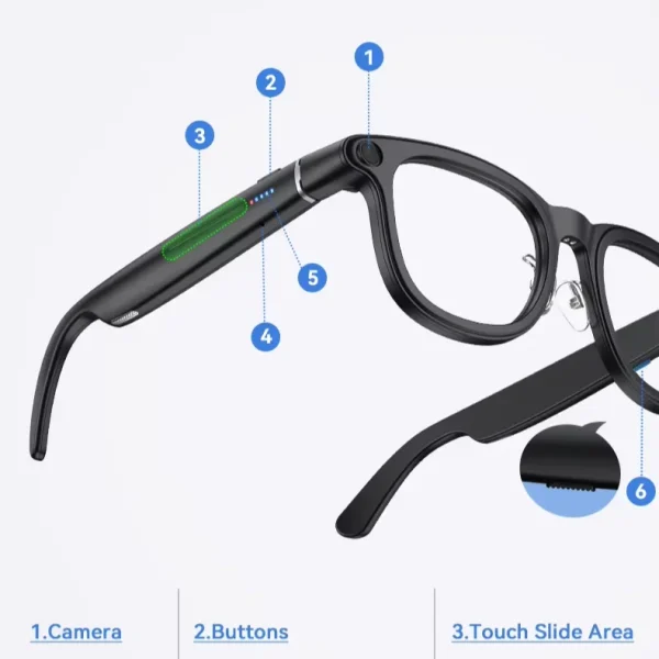 X01 Smart Glasses with Camera 8MP Wifi Voice Photography Object Video Recording ChatGPT Smart Sunglasses Al Smart Eyewear ultra
