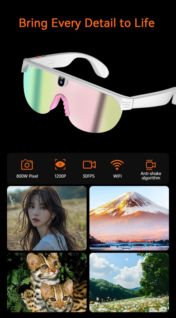 Factory Oem Price AIMB G5 Smart Glasses for Men 2 in 1 Magnetic Lens Travel Sunglasses BT Call Voice Assistant UV Outdoor G5