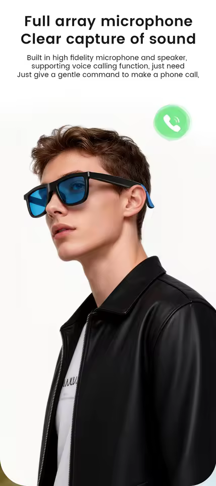 2026 Factory Newest Hight Quality UV protection Smart Glasses Touch Changing Colors Smart Wearable Music BT Calls Outdoor/indoor